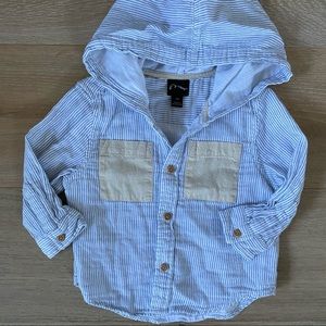 Art Class button down with Hood